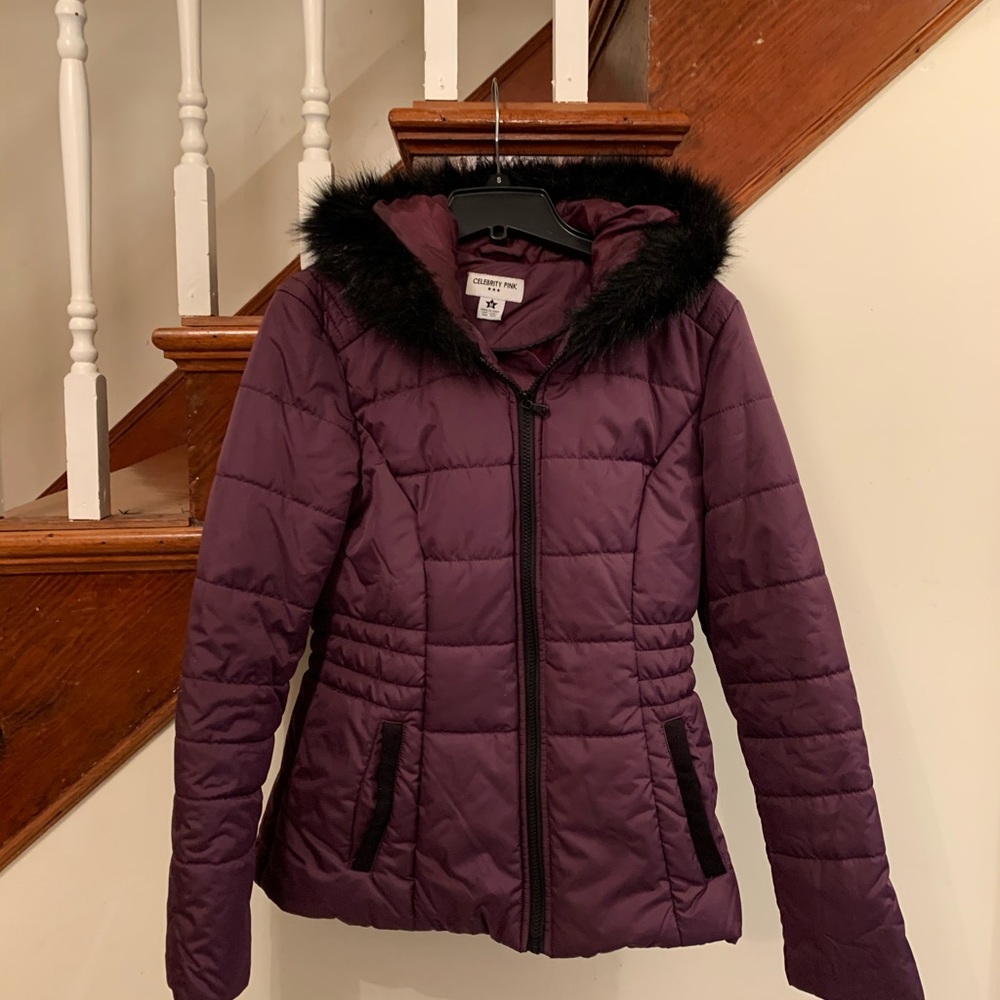 Hooded puffer coat